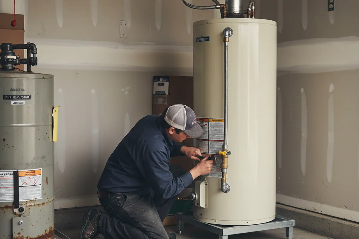 Water heater and shutoff valve replacement in Momence